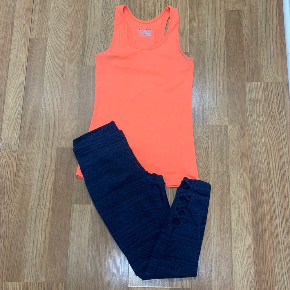 Gap fit leggings Size: M; Color: Navy/Heather